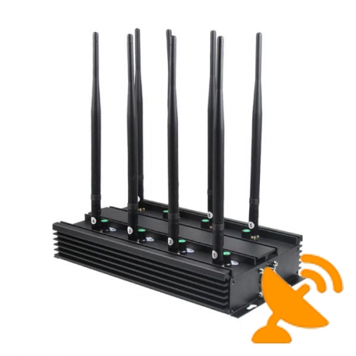 Ultimate 8-Band Wireless Signal Jammer Terminator for Mobile Phone, WiFi Bluetooth, LoJack, UHF, VHF, GPS - Click Image to Close