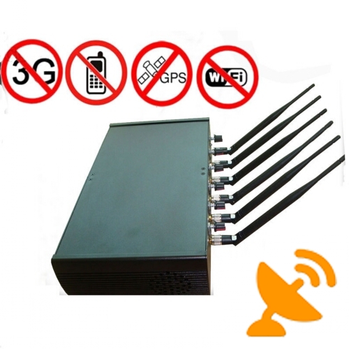 6 Antenna High Power Adjustable Cell Phone + GPS + Wi fi Jammer - Click Image to Close