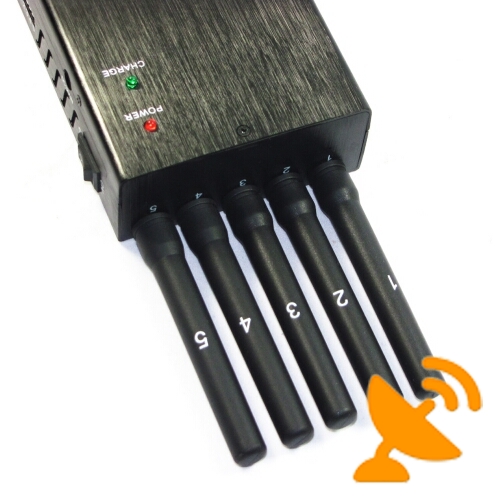 Portable Cell Phone Jammer + GPS L1 L2 L5 Signal Jammer 5 Antenna - Click Image to Close