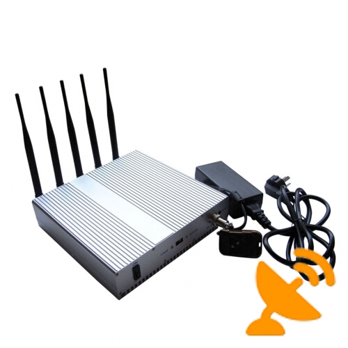 Cell Phone + Wifi Signal Jammer Blocker with Remote Control - Click Image to Close