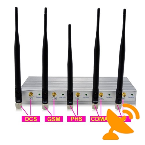 Cell Phone Signal Jammer for 3G GSM CDMA DCS PHS - 50 Metres - Click Image to Close