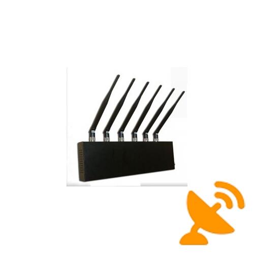 Desktop Cell Phone Signal Blocker + GPS Jammer + Wifi Jammer Blocker 6 Antennas - Click Image to Close
