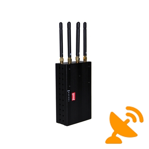 Handheld 6 Antennas Wifi + 3G 4G Cell Phone Jammer - Click Image to Close