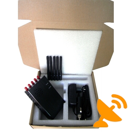 3W Handheld Mobile Phone Jammer + GPS Blocker + Wifi Jammer with Fan - Click Image to Close