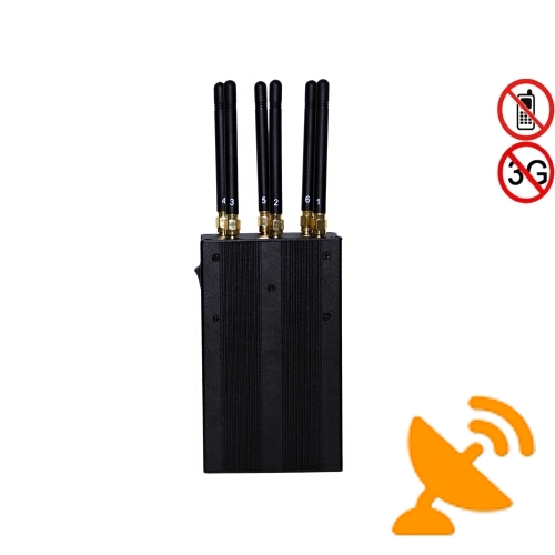 Cell Phone Jammer + GPS WIFI 6 Antennas 6 Watt - Click Image to Close