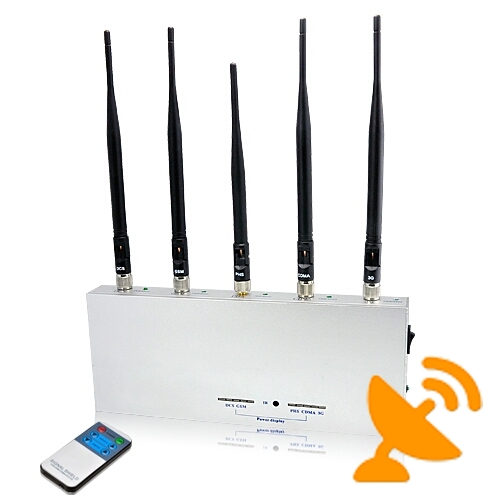 3G GSM CDMA DCS PHS Cell Phone Signal Blocker with Remote Control - Click Image to Close