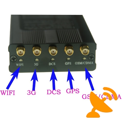 GPS + Wifi + Cell Phone Signal Blocker 5 Antenna Portable - Click Image to Close