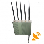 6 Antenna Advanced GPS + Cell Phone Jammer [GPS,GSM,3G,DCS,PHS,Wifi]