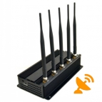 High Power 5 Antenna Phone Jammer + GPS Signal Blocker Jammer 40 Metres