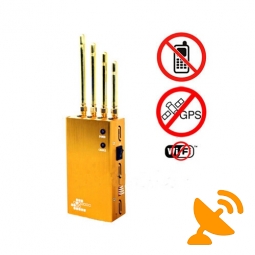 Portable Wi-Fi + GPS + Cell Phone Signal Blocker Jammer