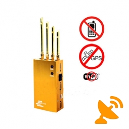 Portable Wi-Fi + GPS + Mobile Phone Jammer