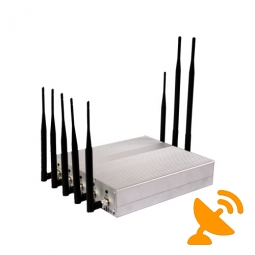 12W 8 Antenna Cell Phone & GPS & Wifi & VHF UHF Jammer Blocker