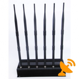 6 Antenna Cell Phone Jammer for VHF UHF 3G GSM CDMA DCS