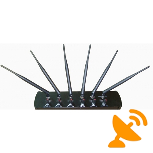 6 Antenna High Power Adjustable Cell Phone Signal Blocker Wifi GPS Jammer - Click Image to Close