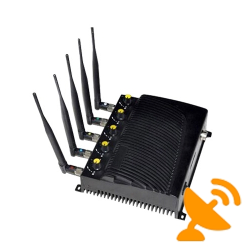 Wall Mounted Adjustable Cell Phone + Wifi + GPS Jammer - EU Version - Click Image to Close