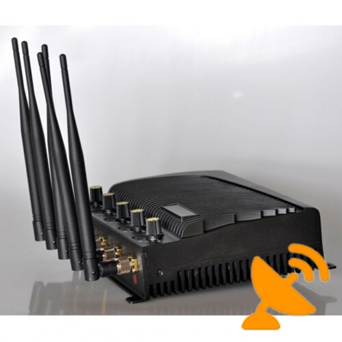Wall Mounted Adjustable Cell Phone + Wifi + GPS Jammer - EU Version - Click Image to Close