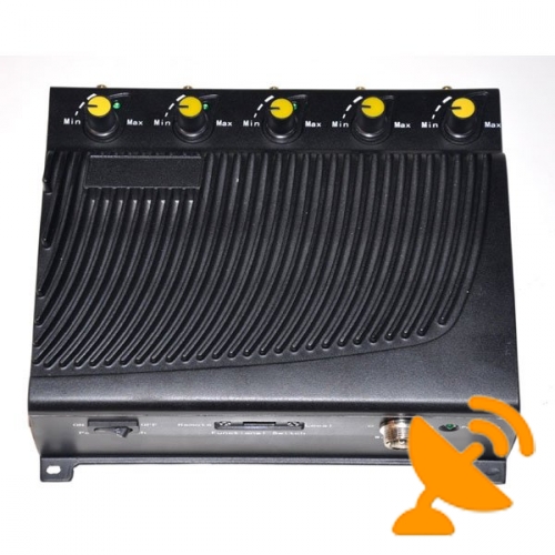 Adjustable Cell Phone Jammer for 3G GSM CDMA DCS PHS - Click Image to Close