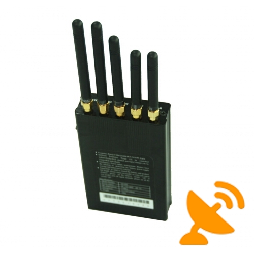 GPS + Wifi + Cell Phone Signal Blocker 5 Antenna Portable - Click Image to Close