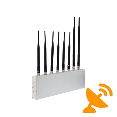 8 Antenna High Power Cell Phone Signal Blocker Cell Phone + Wifi + GPS + VHF + UHF - Click Image to Close