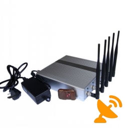 Wall Mounted Cellphone GPS Signal Jammer 40 Metres with Remote Control