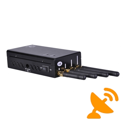 Portable Mobile Phone + Wifi Jammer with Cooling Fan - Click Image to Close