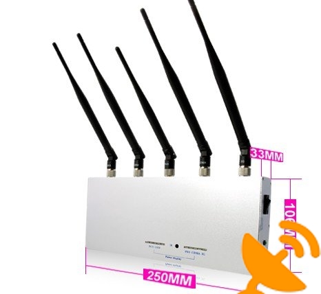 Cell Phone Signal Jammer for 3G GSM CDMA DCS PHS - 50 Metres - Click Image to Close