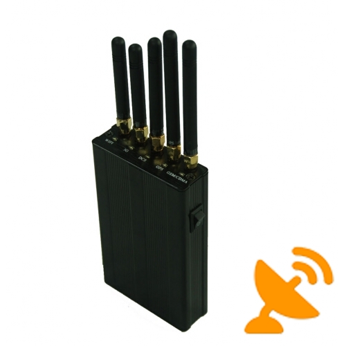 Wifi Jammer + GPS Jammer + Cell Phone Jammer 5 Antenna Portable - Click Image to Close