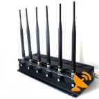 Adjustable 15 W 6 Antenna Cell Phone Signal Blocker + Wifi Jammer + UHF Jammer