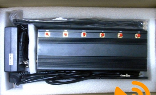 6 Antenna Cell Phone + RF(315MHz/433MHz) Jammer 40 Metres - Click Image to Close
