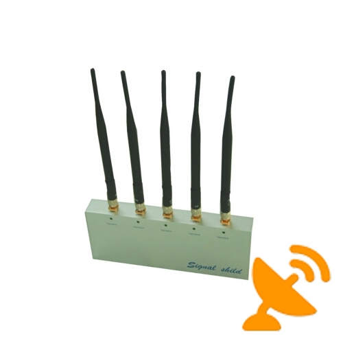 Remote Control Cell Phone Signal Blocker Jammer 5 Antenna - Click Image to Close