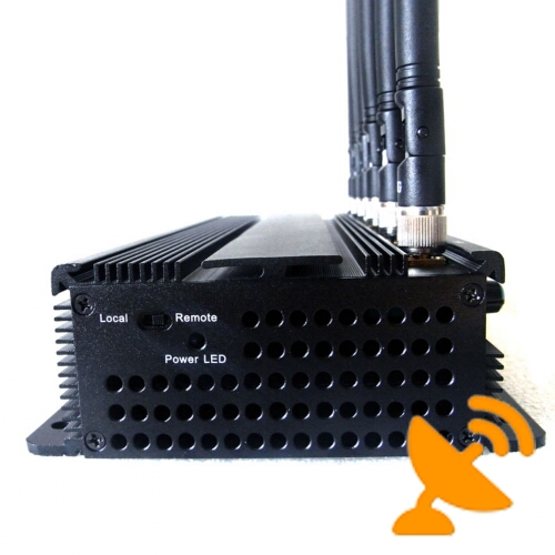 Adjustable 15 W 6 Antenna Cell Phone Signal Blocker + Wifi + UHF High Power Jammer - Click Image to Close