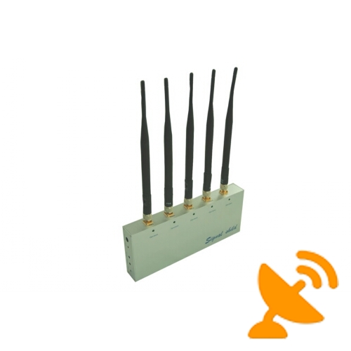 Remote Control 5 Antenna Cell Phone Jammer Blocker - Click Image to Close