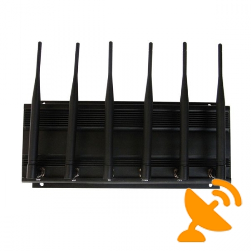 6 Antenna High Power Cell Phone + Wifi Signal Blocker Jammer 50 Metres - Click Image to Close