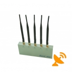 Remote Control 5 Antenna Cell Phone Jammer Blocker