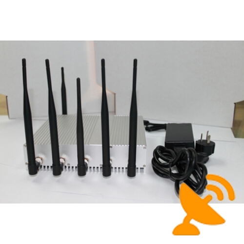 15W 6 Antenna Wifi Jammer + GPS Jammer + Cell Phone Signal Blocker - Click Image to Close