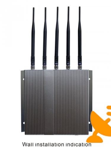 Wall Mounted Cellphone GPS Signal Jammer 40 Metres with Remote Control - Click Image to Close