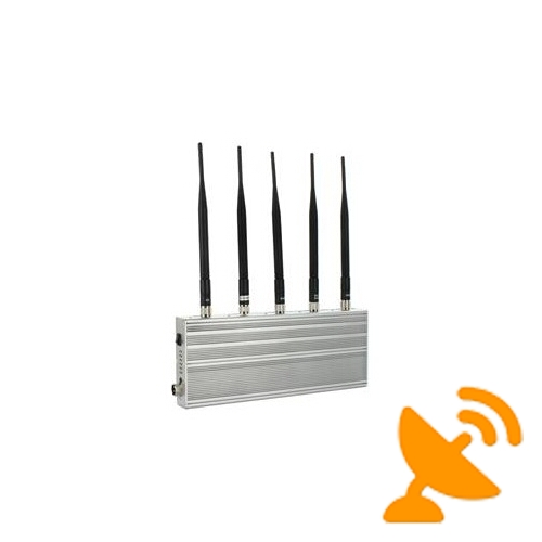 5 Band Desktop Cell Phone Jammer + UHF Audio Jammer - Click Image to Close