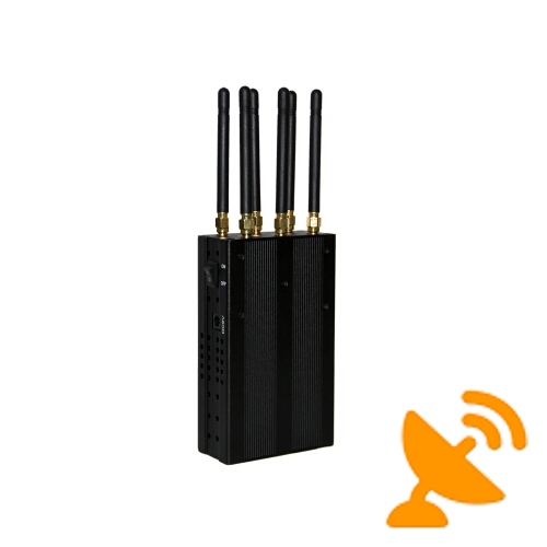 Handheld 6 Antennas Wifi + 3G 4G Cell Phone Jammer - Click Image to Close