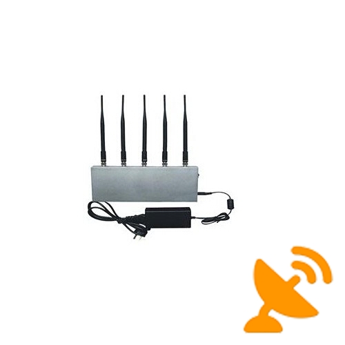 Desktop Cell Phone Signal Blocker + UHF Audio Jammer 5 Band - Click Image to Close