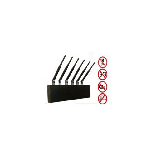 Desktop Cell Phone Blocker + GPS Jammer + Wifi Jammer 6 Antennas