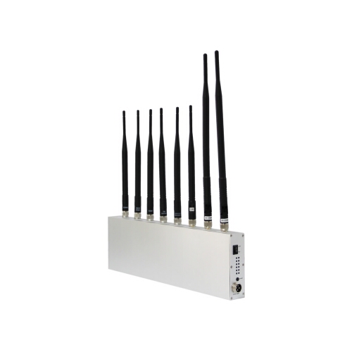 8 Antenna High Power Wifi Jammer Cell Phone + GPS + VHF + UHF Jammer